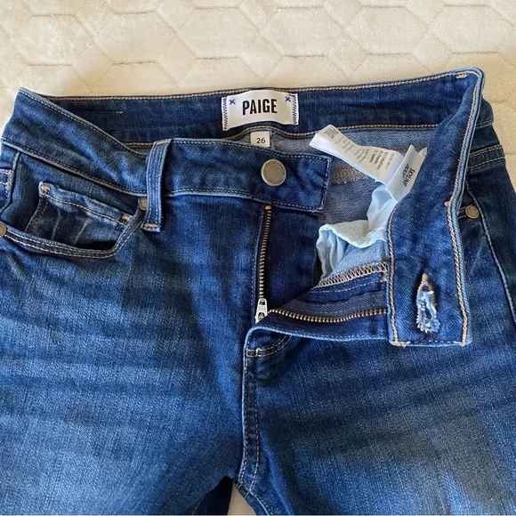 COPY - PAIGE SKYLINE BOOT MID RISE BOOT LEG JEANS SZ 26 - Picture 5 of 16